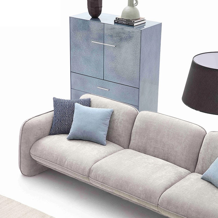 VALENCIA Light Grey Fabric Sofa