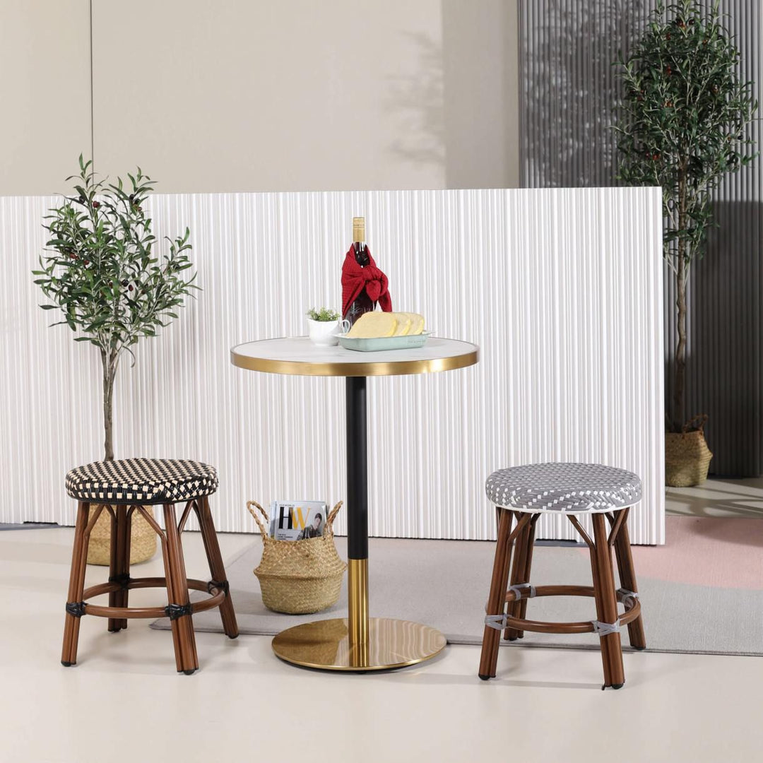 CHARLOTTE White Ceramic Bar Table