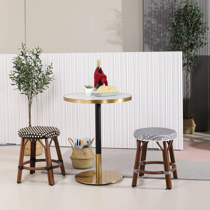 CHARLOTTE White Ceramic Bar Table