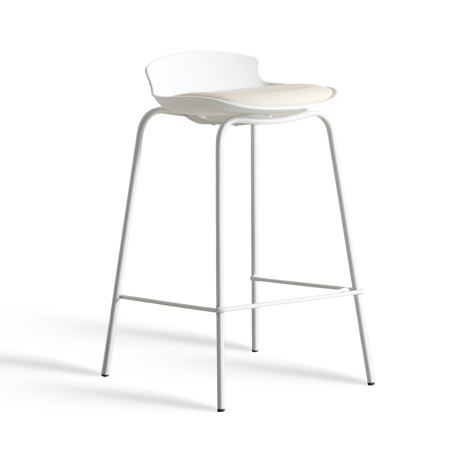 WINSTON Minimalist White Bar Stool – Home Quarters Furnishings