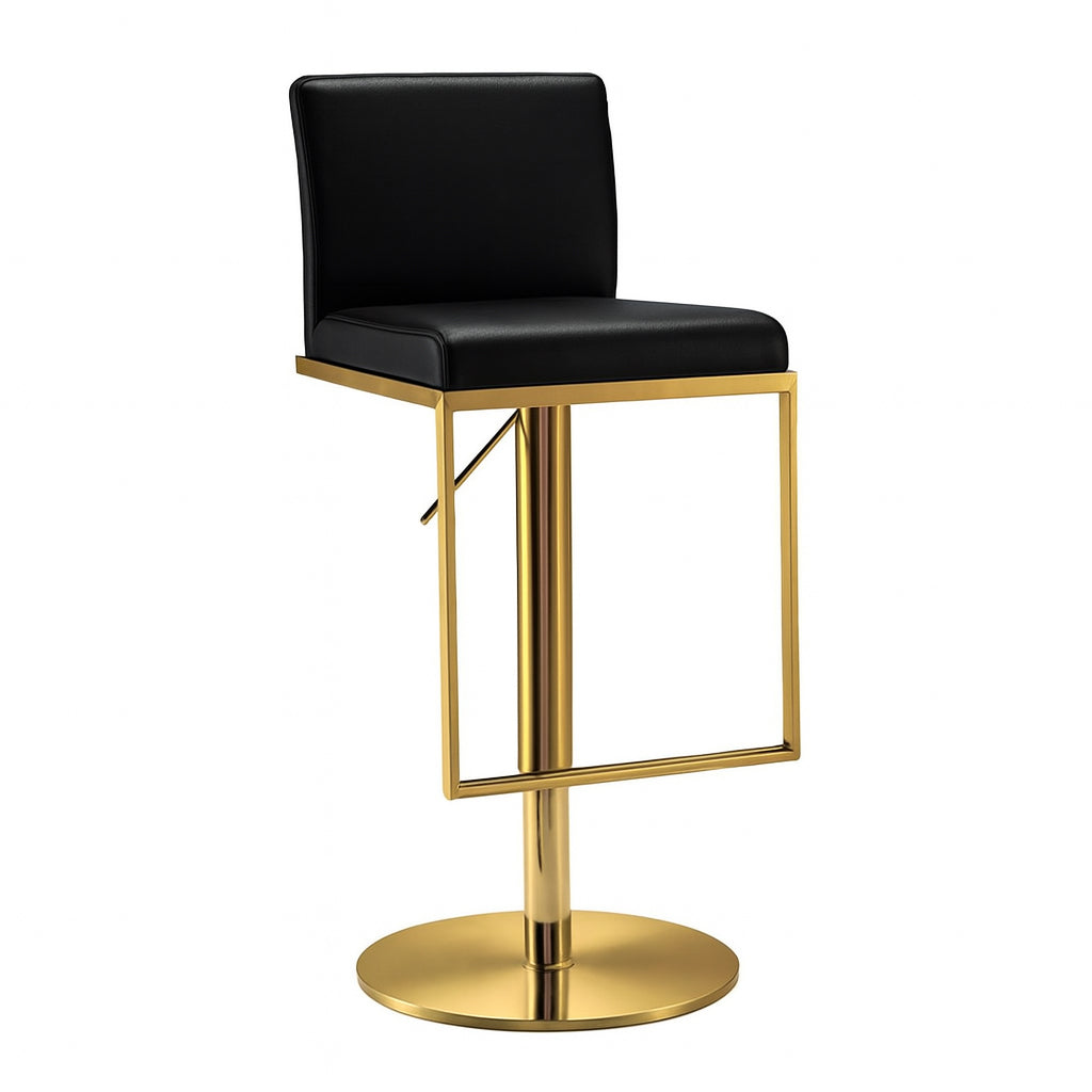 LAURIE Leather Swivel Bar Stool