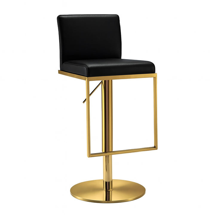 LAURIE Leather Swivel Bar Stool