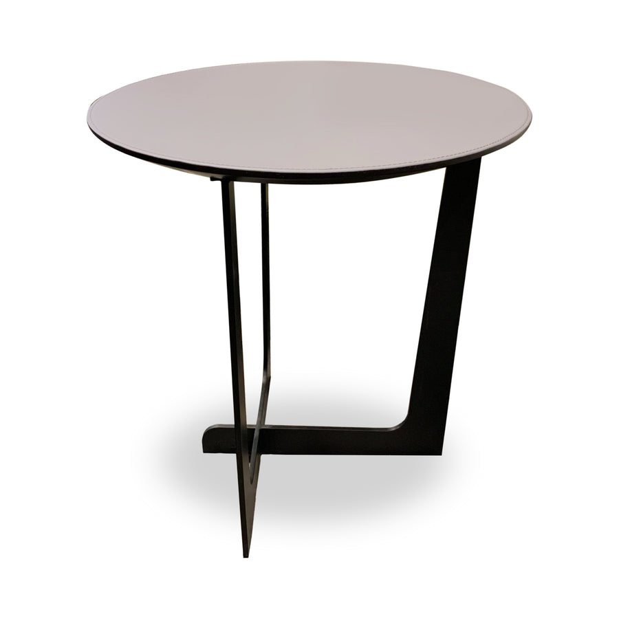 JESSE Leather Side Table Small