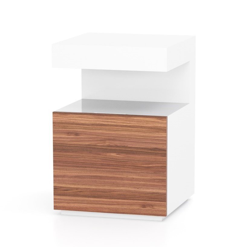 SIENNE White and Walnut Nightstand