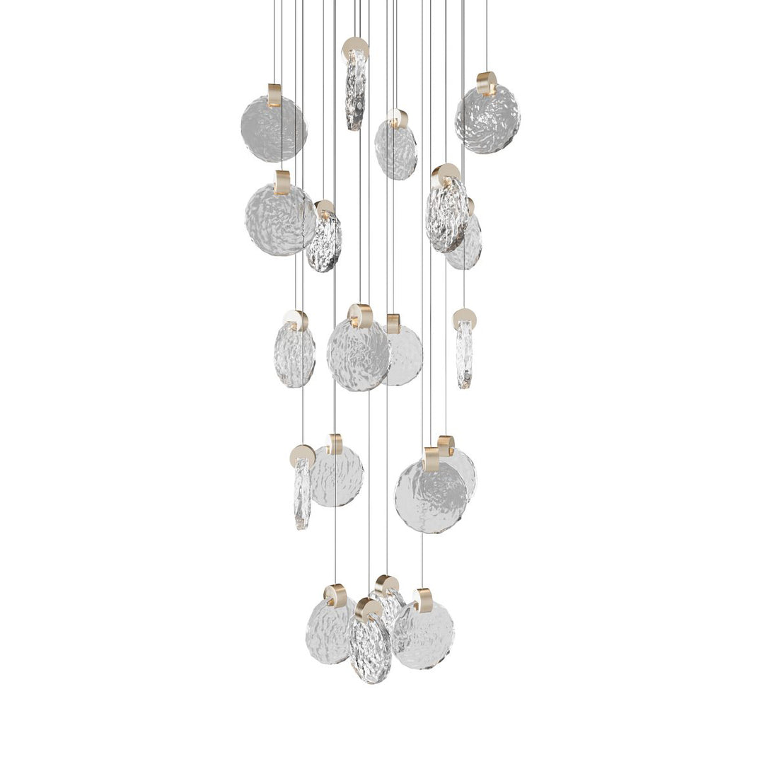 LUNIVELLE Gold Crystal Pendant Lamp