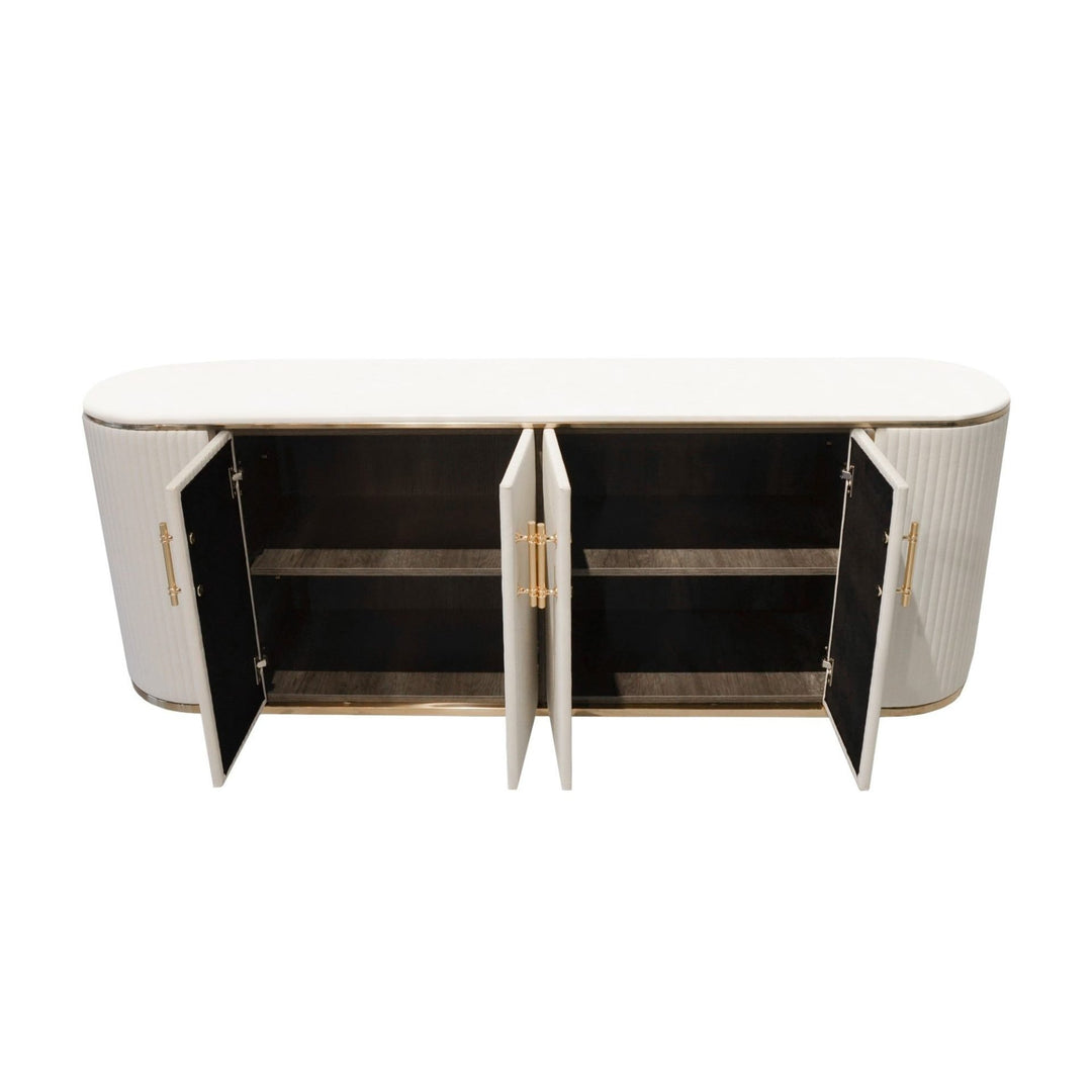 FIONA Marble Top 4-Door Sideboard