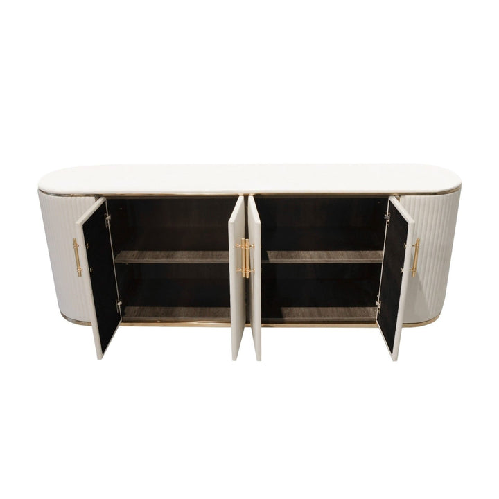 FIONA Marble Top 4-Door Sideboard