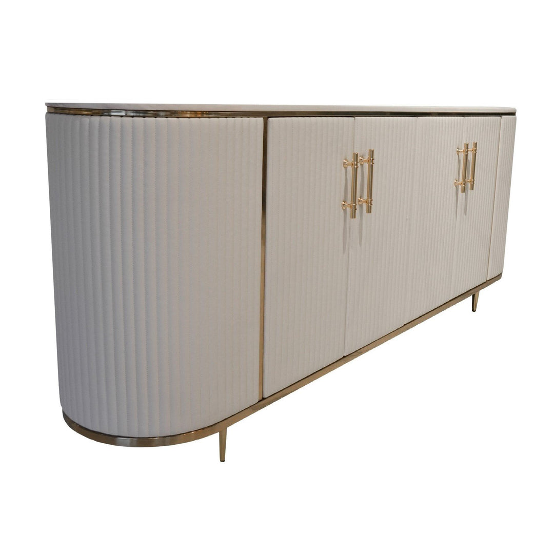 FIONA Marble Top 4-Door Sideboard
