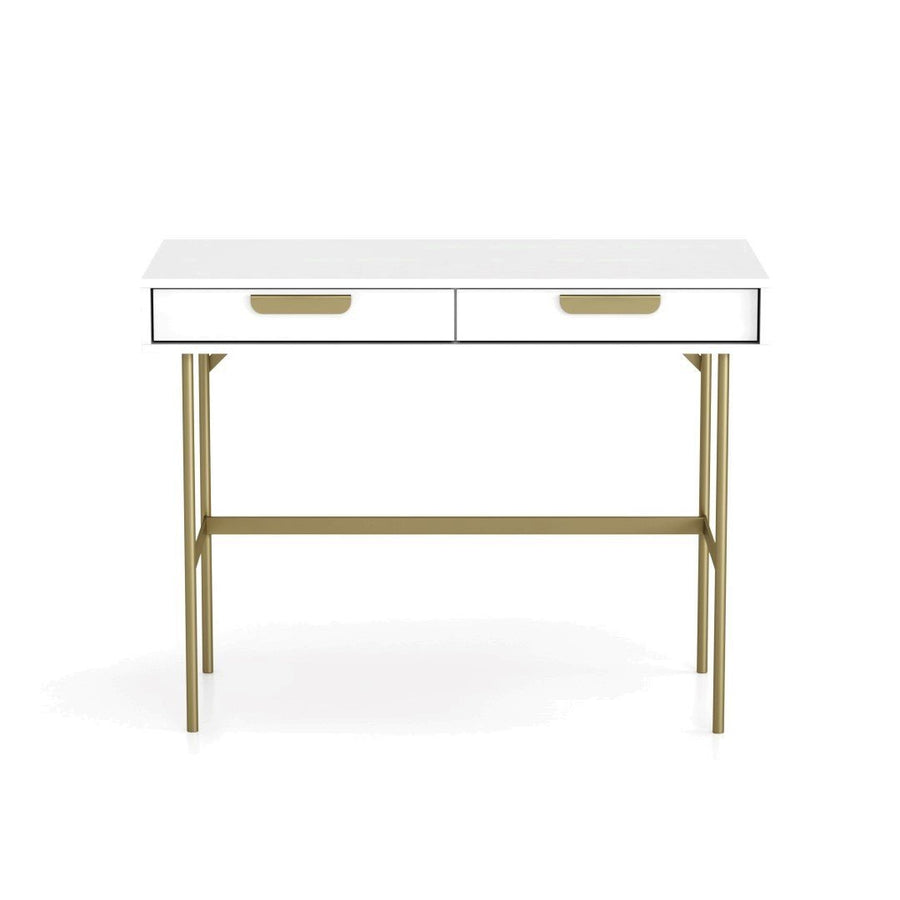 MADELYN Lacquered White Accent Desk