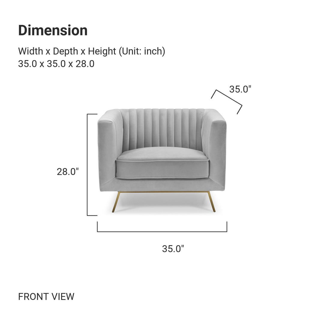 LUMENS Velvet Accent Chair
