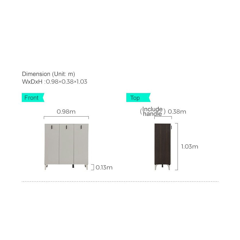 LENNON Tempered Glass Shoe Cabinet