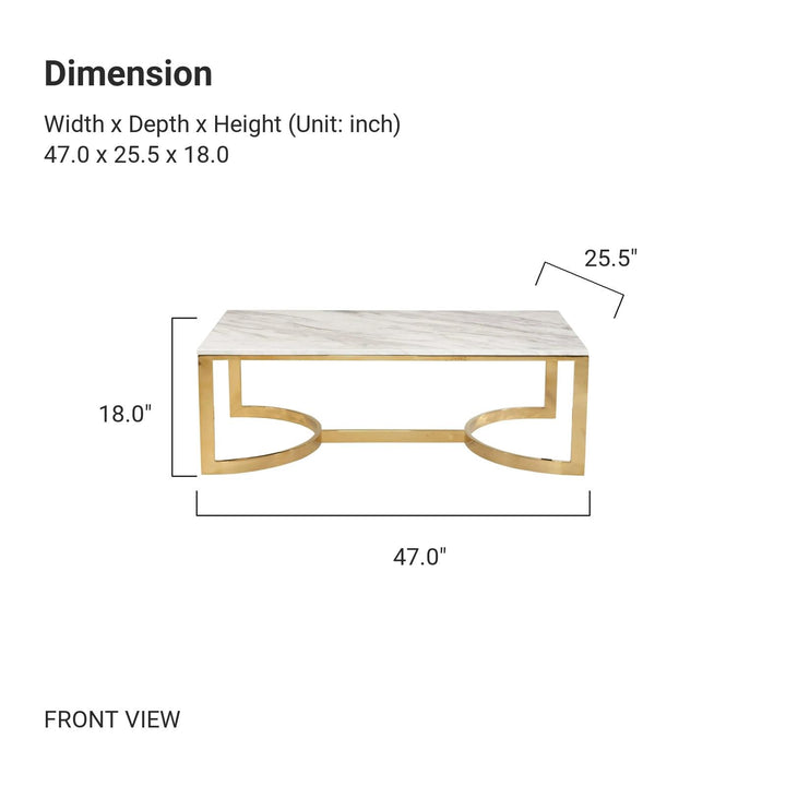 JASMINE White Marble Coffee Table