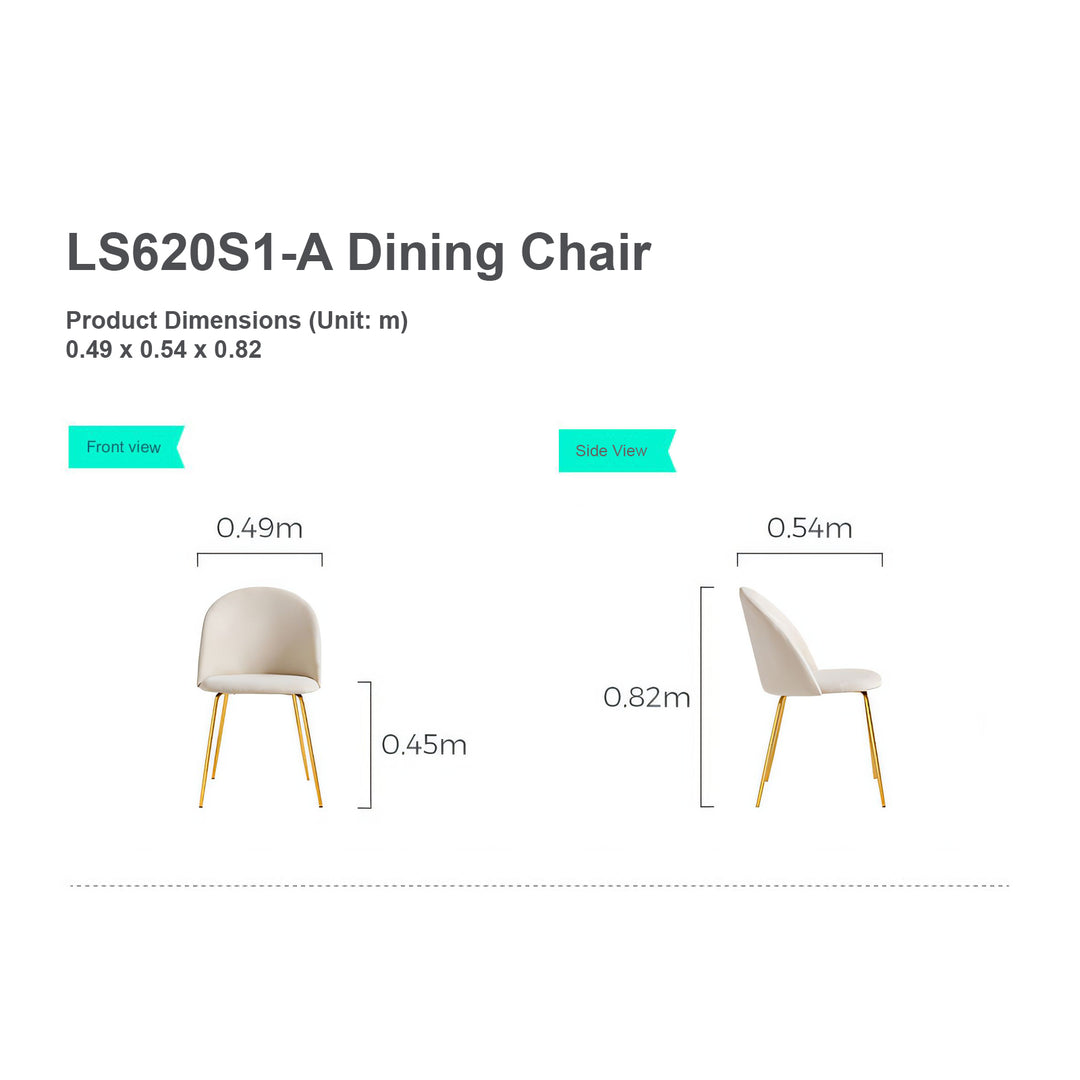 LADONNA Grey Fabric Dining Chair