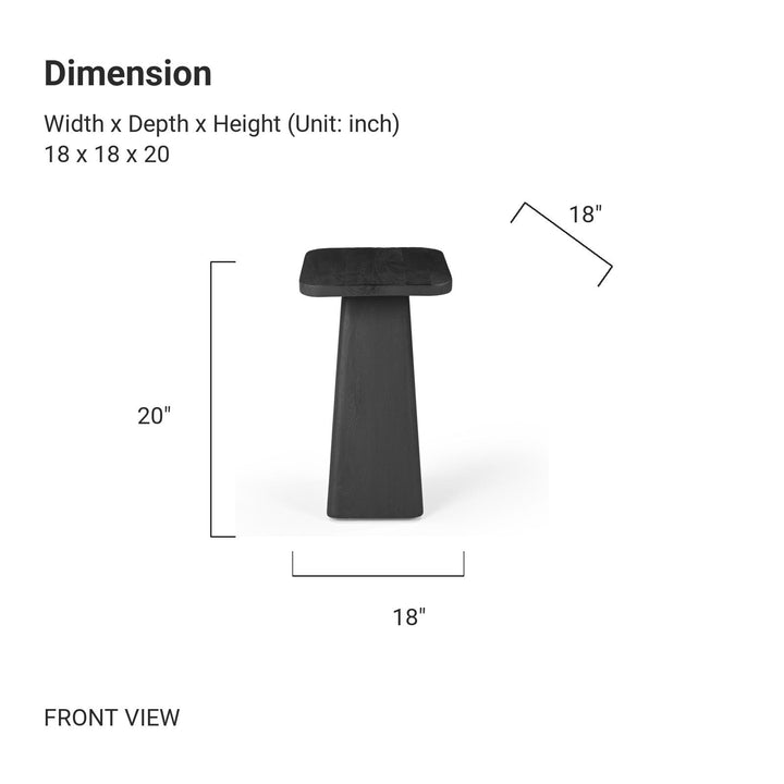 SLENDER Black Wood Side Table