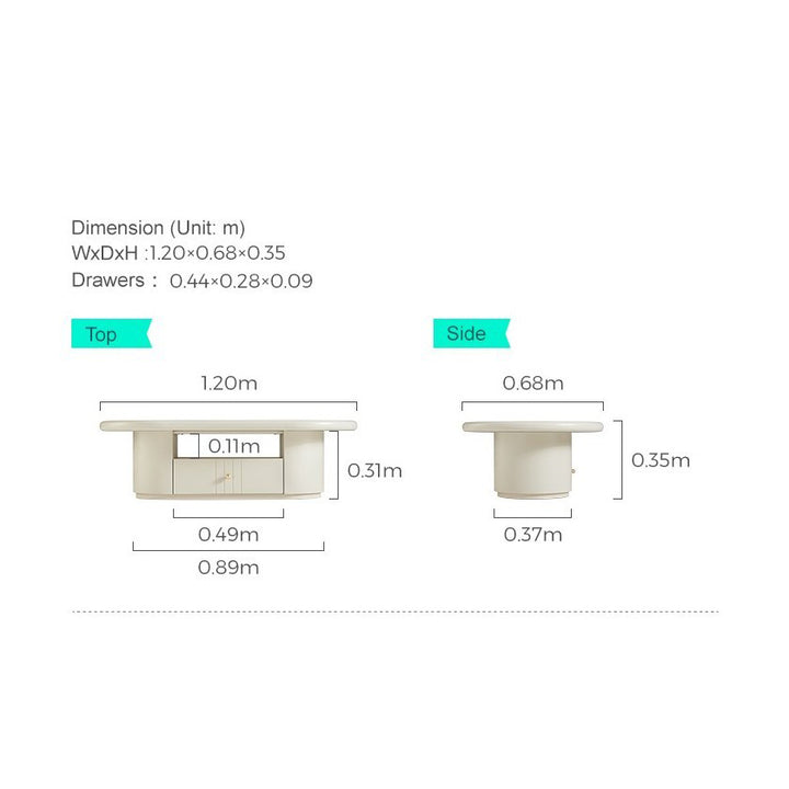 MILES Rounded Coffee Table