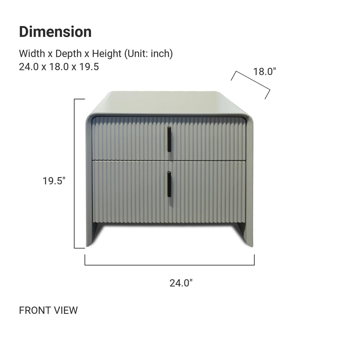 QUILL Rounded Corners Nightstand