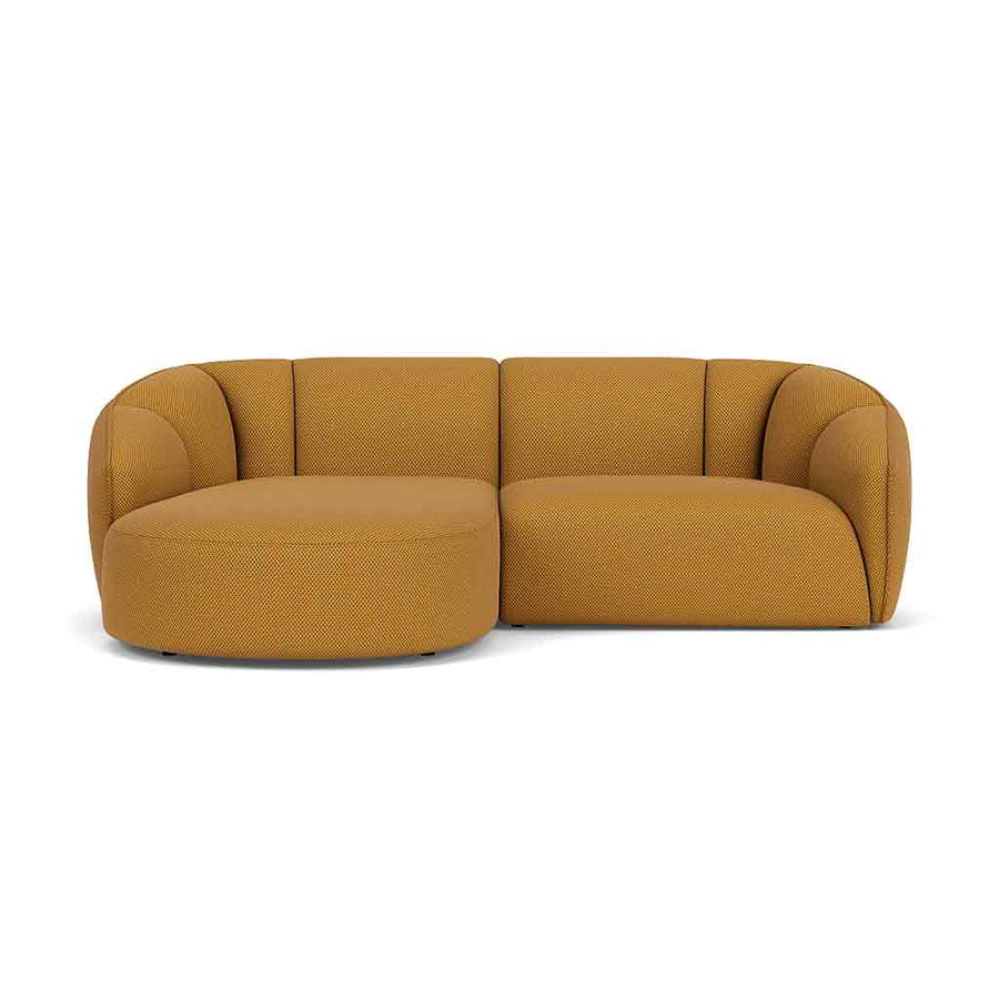 ELLE Balloon Fabric Compact Sectional Left