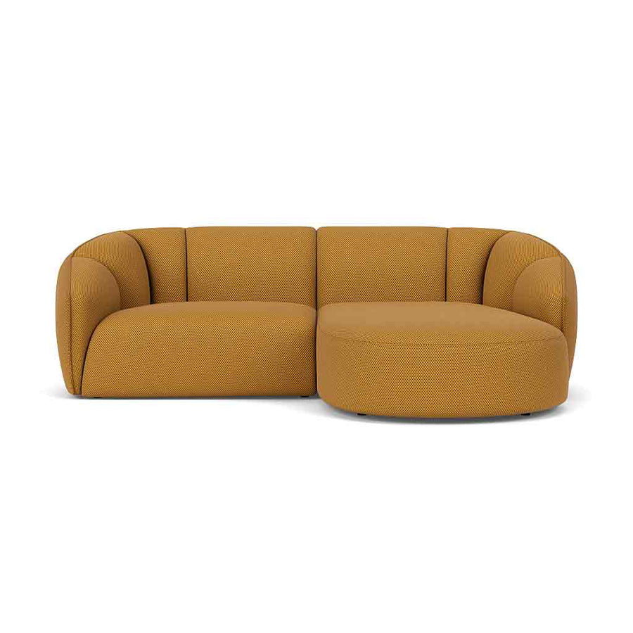 ELLE Balloon Fabric Compact Sectional Right