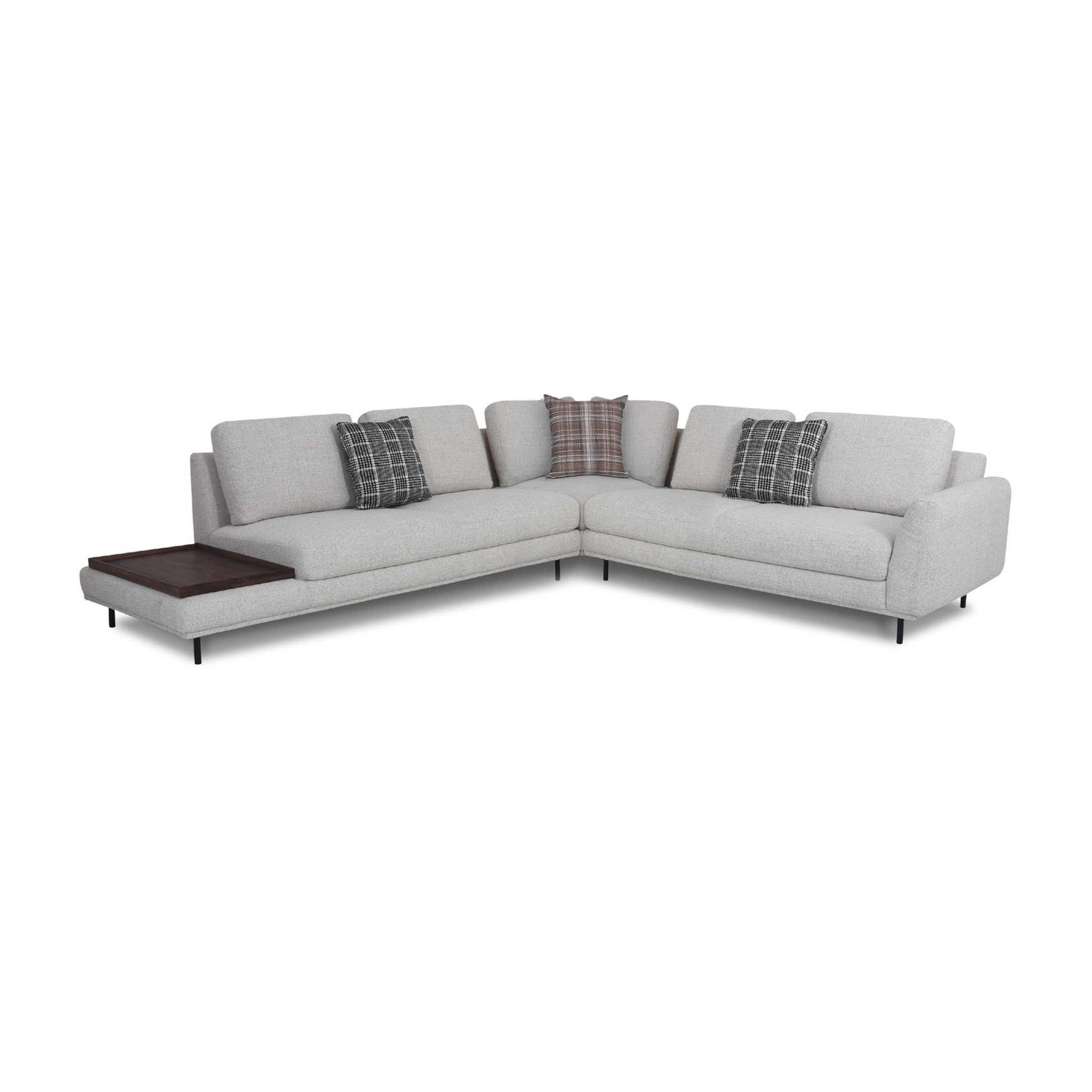 Image showcasing SANDERS Spacious Sectional with Wine Tray – Home Quarters Furnishings