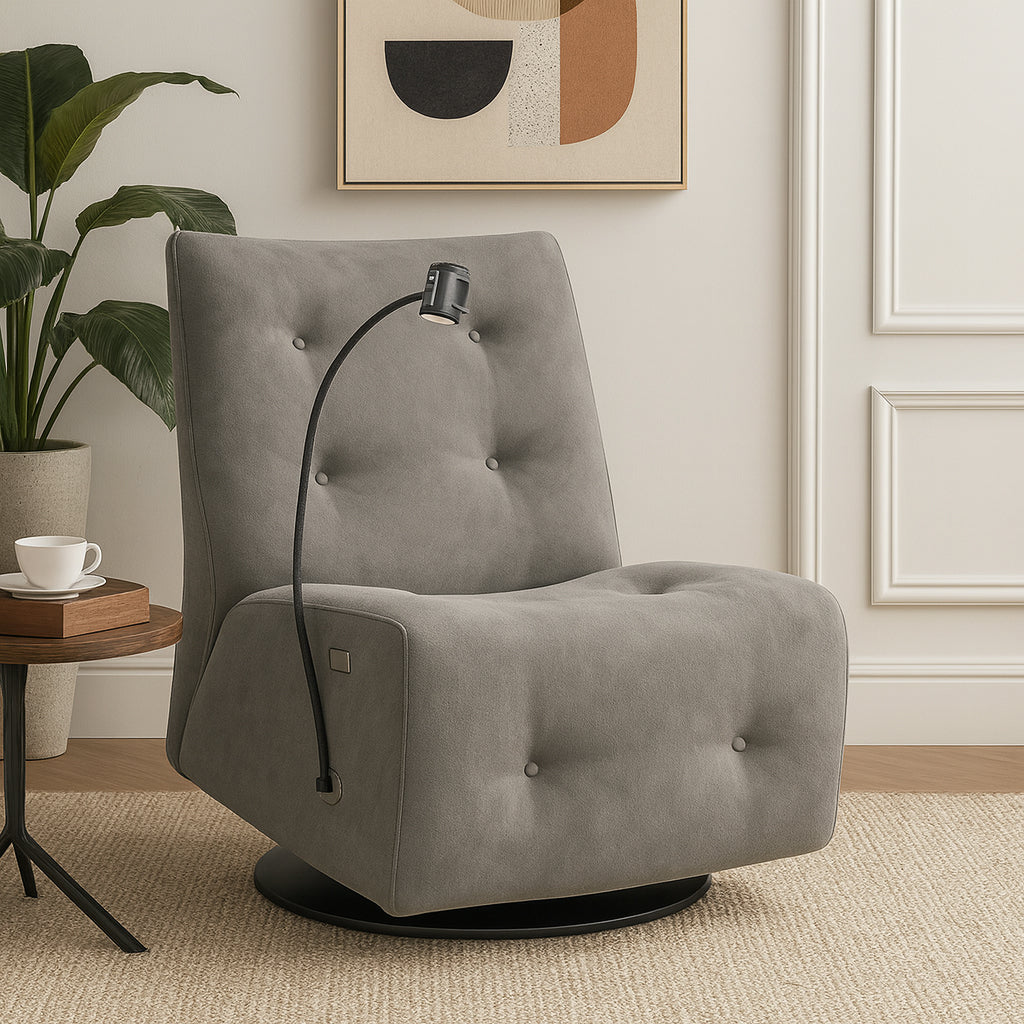 TAVIERO Customizable Fabric Recliner Lounge Chair