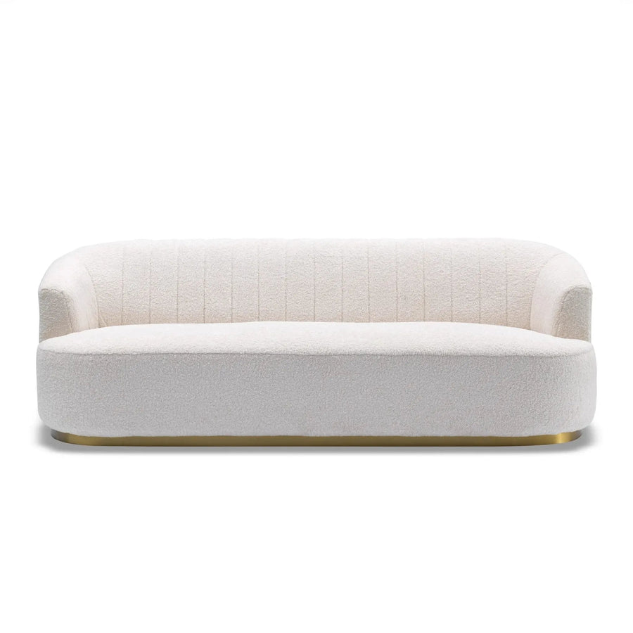 MUSCAT White Boucle Fabric Sofa