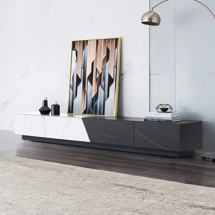 AGIM Black & White Ceramic TV Stand