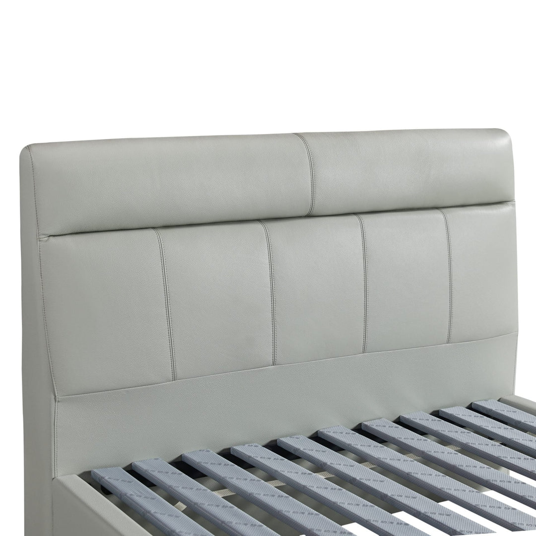 LYSANDER Half Leather, Light Green Bed