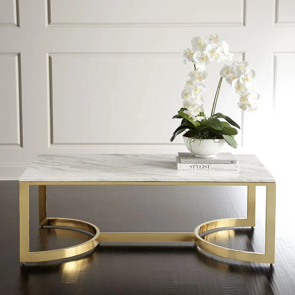 JASMINE White Marble Coffee Table
