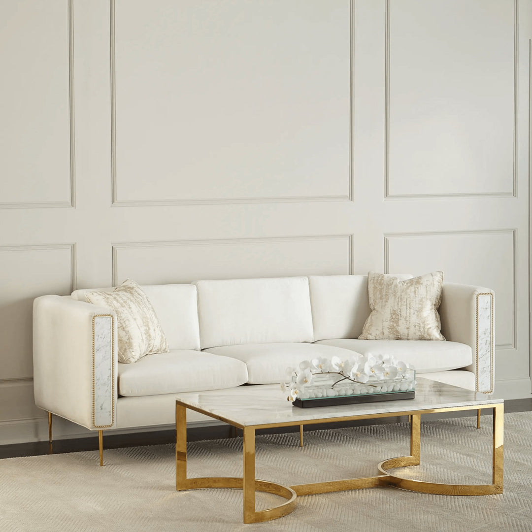 JASMINE White Marble Coffee Table