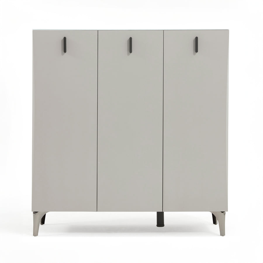 LENNON Tempered Glass Shoe Cabinet 3 Doors