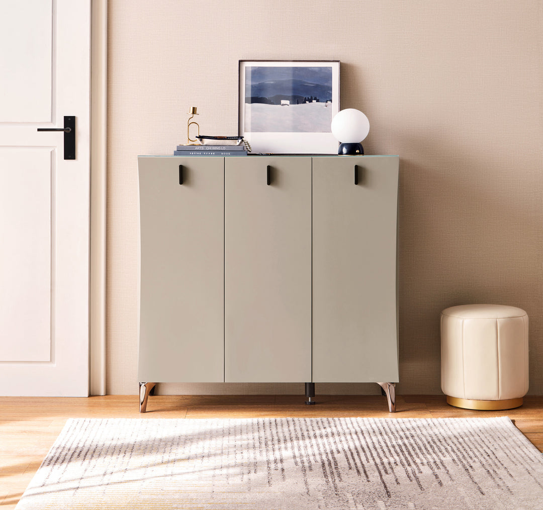 LENNON Tempered Glass Shoe Cabinet
