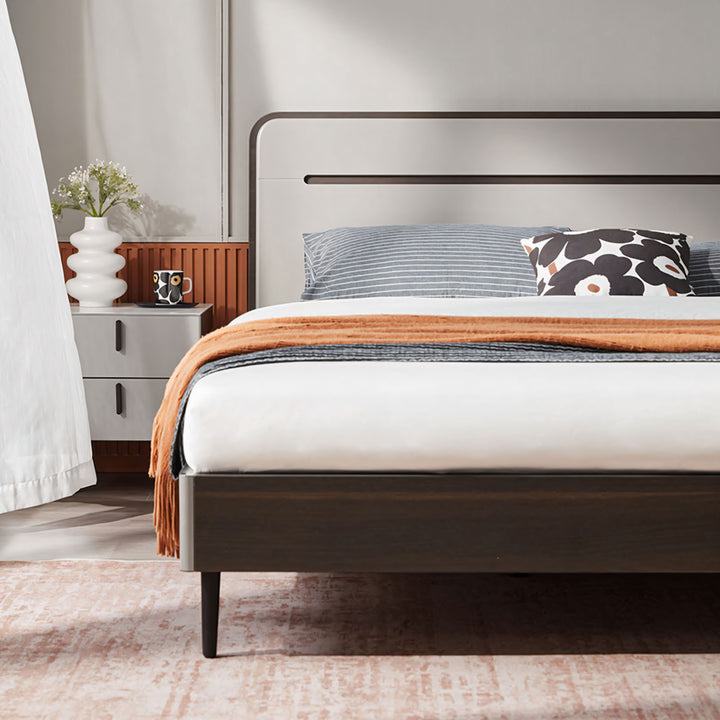 LENNOX Dark Chocolate and Grey Queen Bed
