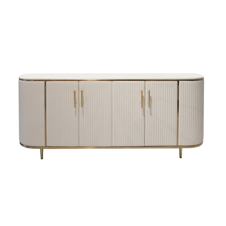 FIONA Marble Top 4-Door Sideboard
