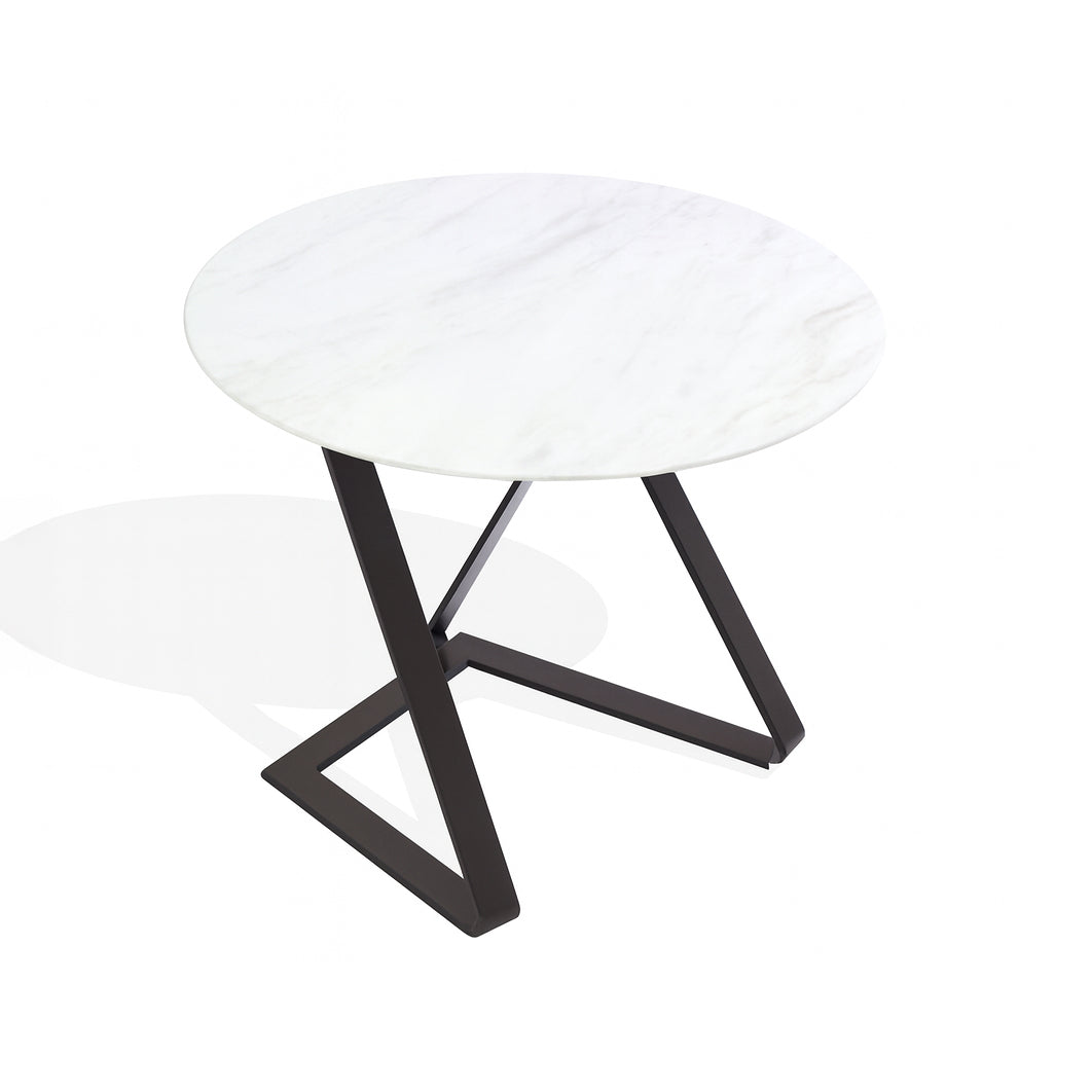 SEVERIN Marble End Table with Steel Base