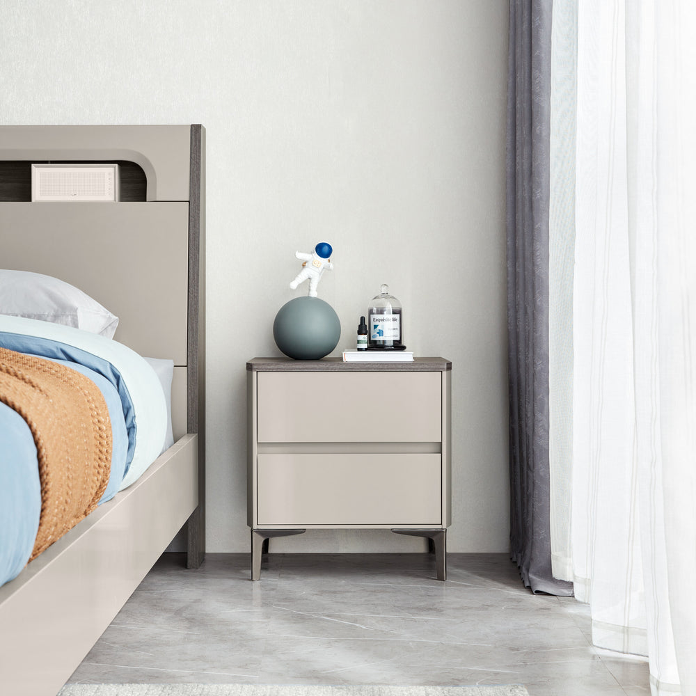 FAITH Minimalist Khaki Nightstand