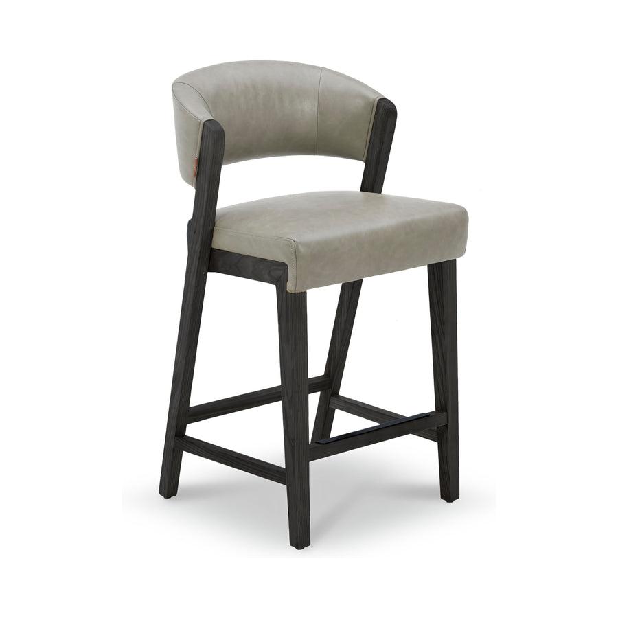 ELENA Grey Fabric Counter Stool