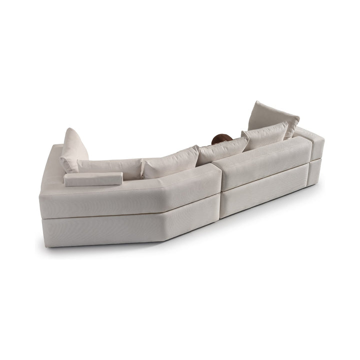 AMORA Oatmeal Eggshell Walnut 2 Pcs Sofa - Michael Amini