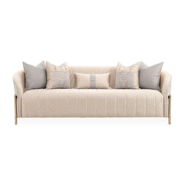 LISBON Opal Gold Fabric Sofa - Michael Amini