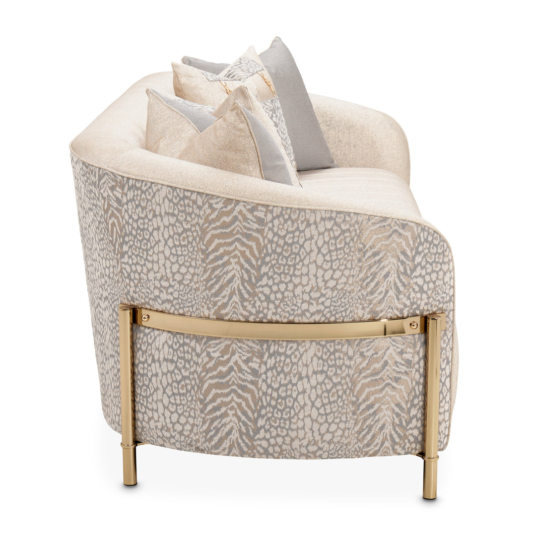 LISBON Opal Gold Fabric Sofa - Michael Amini