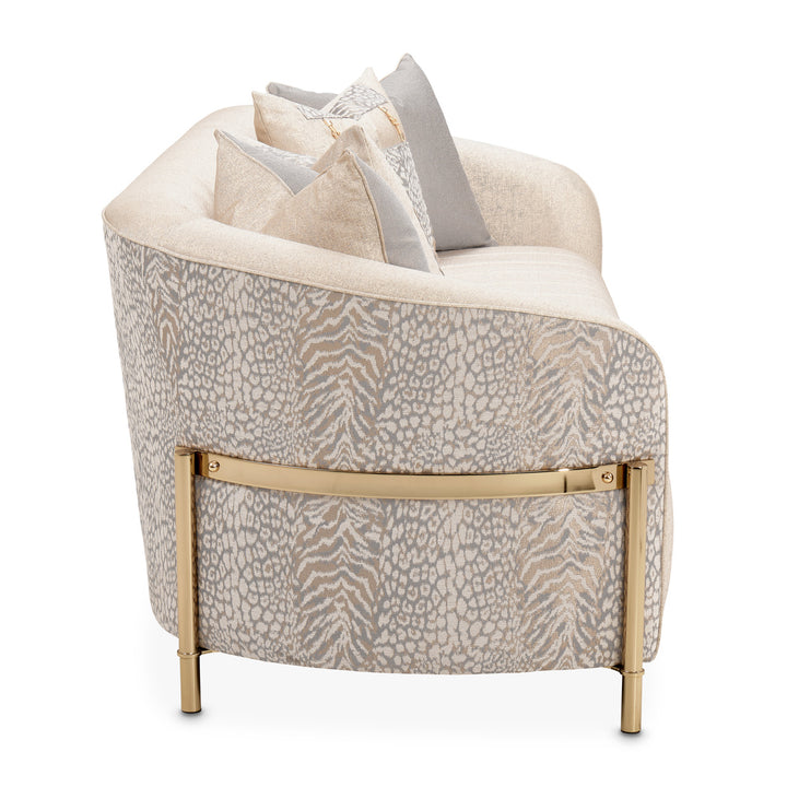 LISBON Opal Gold Fabric Sofa - Michael Amini