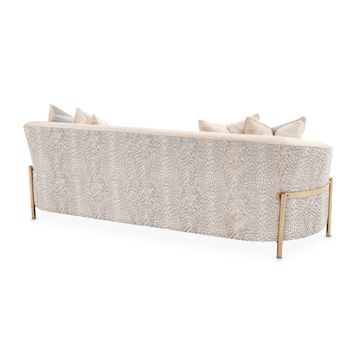 LISBON Opal Gold Fabric Sofa - Michael Amini