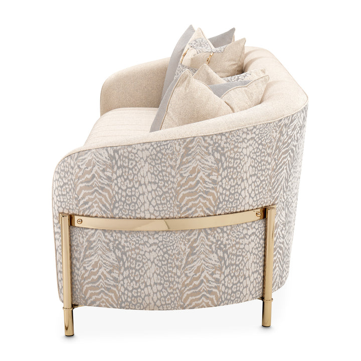 LISBON Opal Gold Fabric Sofa - Michael Amini