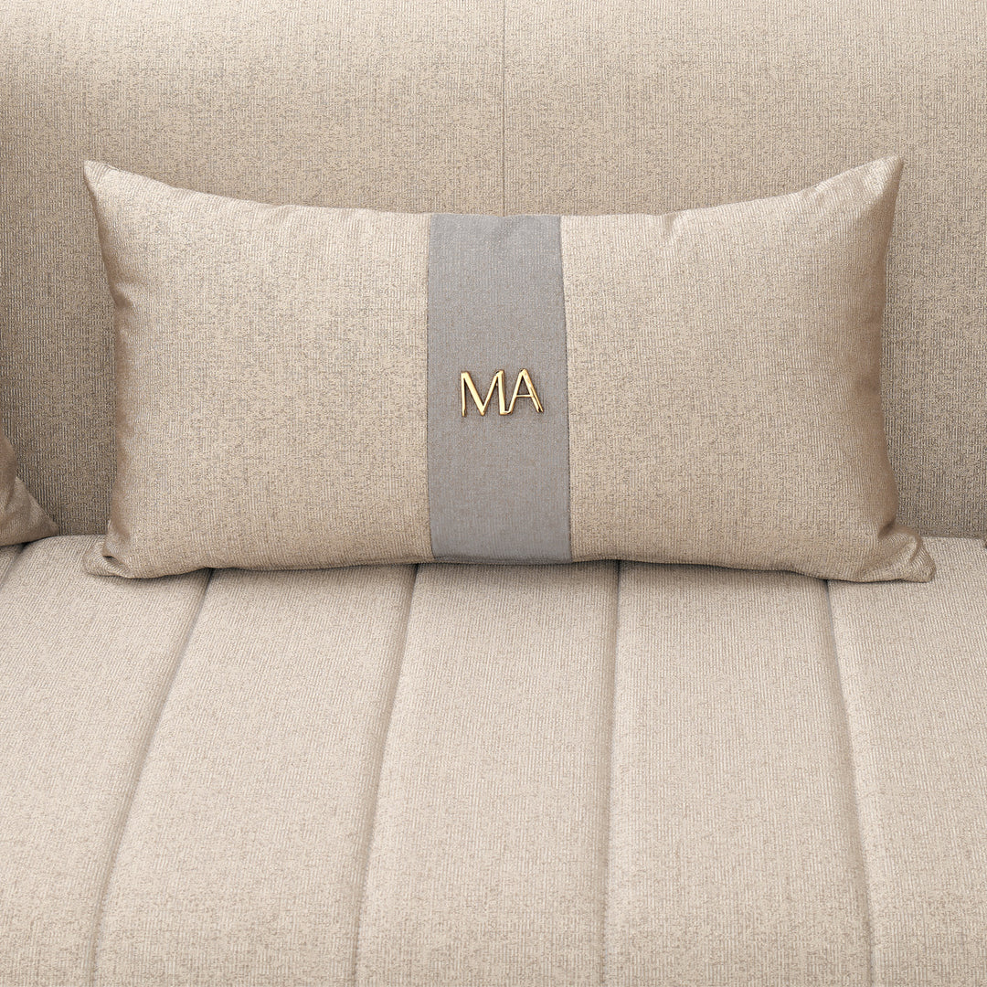 LISBON Opal Gold Fabric Sofa - Michael Amini