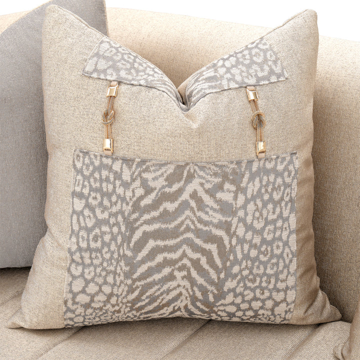 LISBON Opal Gold Fabric Sofa - Michael Amini