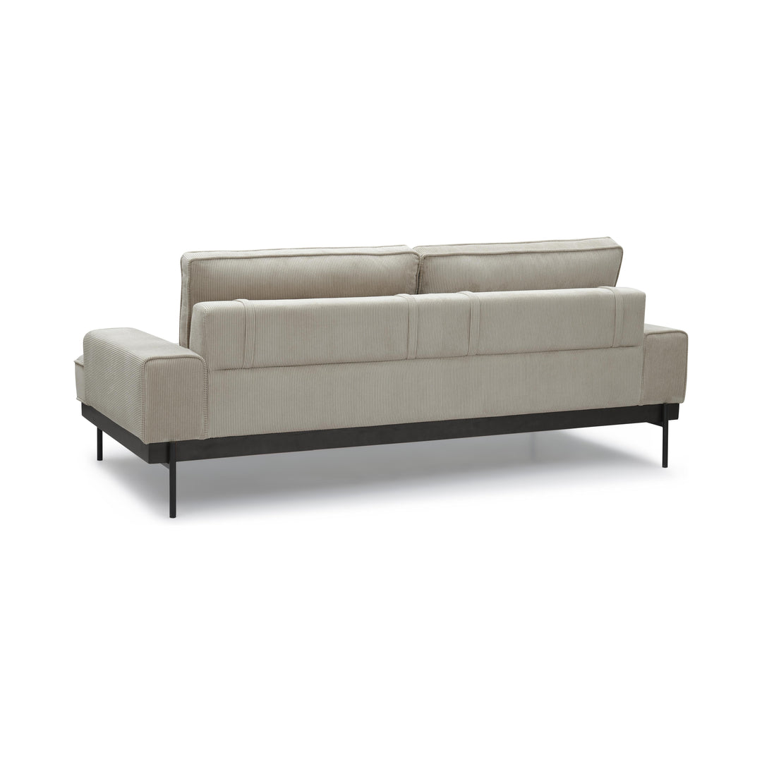 ELEANOR Beige Fabric 3 Seater Sofa