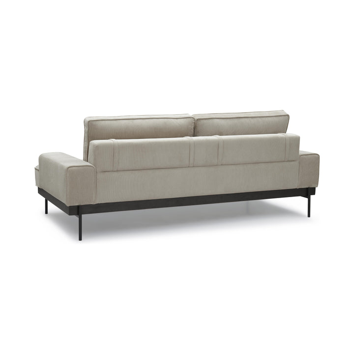 ELEANOR Beige Fabric 3 Seater Sofa
