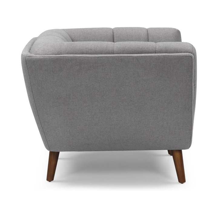 BEATRICE Fabric One Seater Grey Sofa