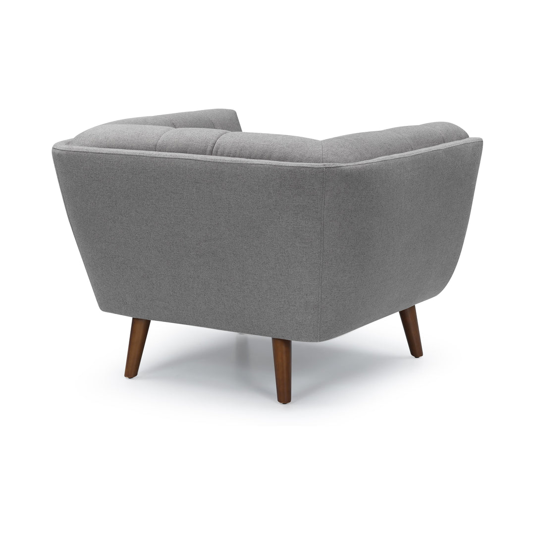 BEATRICE Fabric One Seater Grey Sofa
