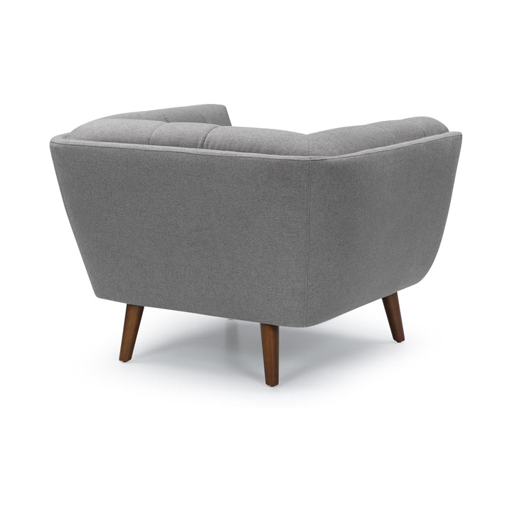 BEATRICE Fabric One Seater Grey Sofa
