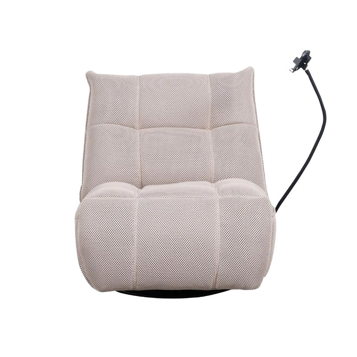 A Cement Beige fabric sofa chair on a white background, showcasing the fabric texture and design.